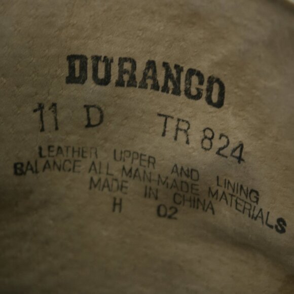 Durango Men's 11 D TR824 Brown Leather Side-zip Short Ankle Western Cowboy Boots - Picture 8 of 12